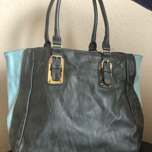 Gray/teal Steve Madden purse
